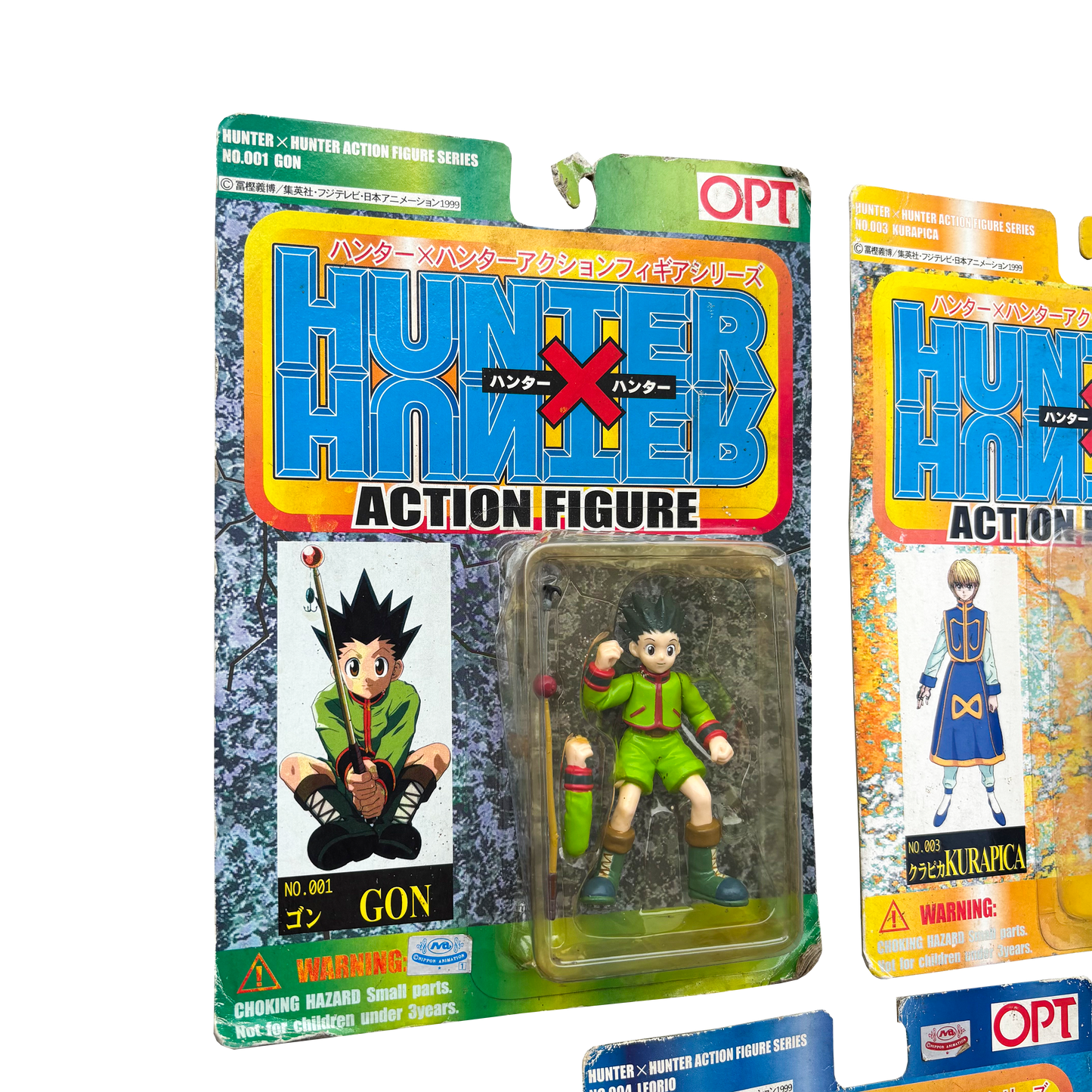 HUNTER X HUNTER GON, KURAPICA & LEORIO VINTAGE 1999 OFFICIAL FIGURE SET