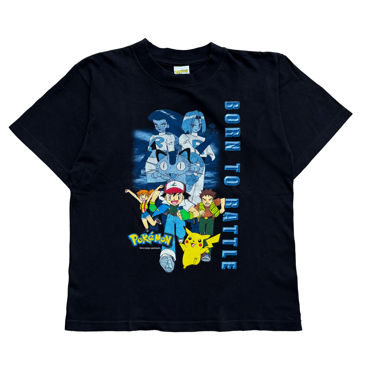 POKEMON BORN TO BATTLE VINTAGE 2000 OFFICIAL TEE
