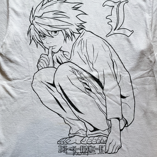 DEATH NOTE L OFFICIAL VINTAGE 00s OFFICIAL TEE