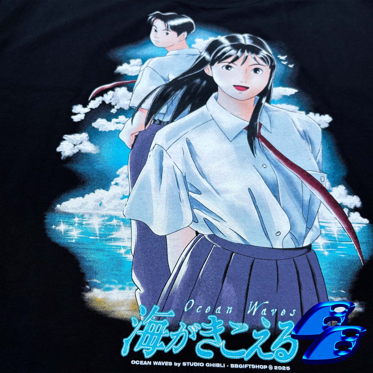 OCEAN WAVES TEE (BLACK)