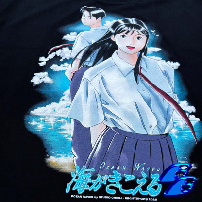 OCEAN WAVES TEE (BLACK)