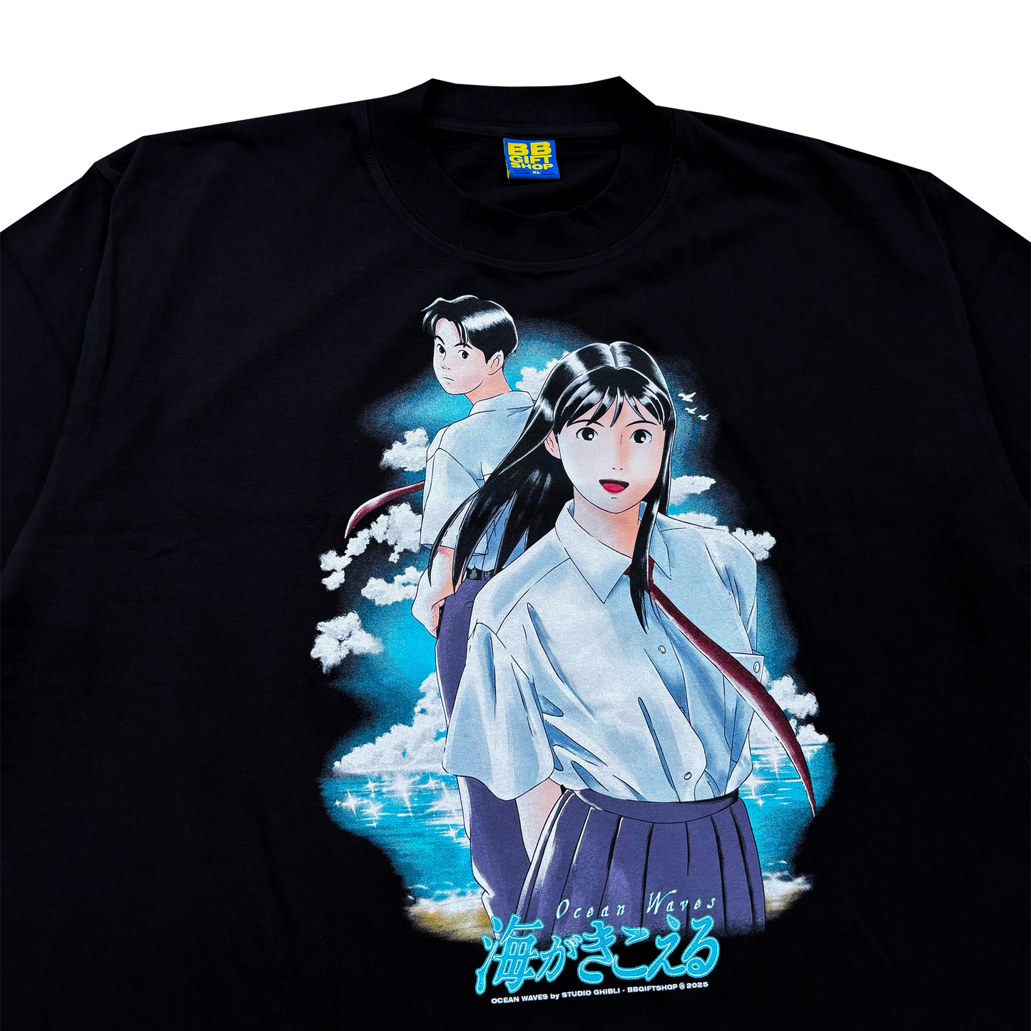 OCEAN WAVES TEE (BLACK)