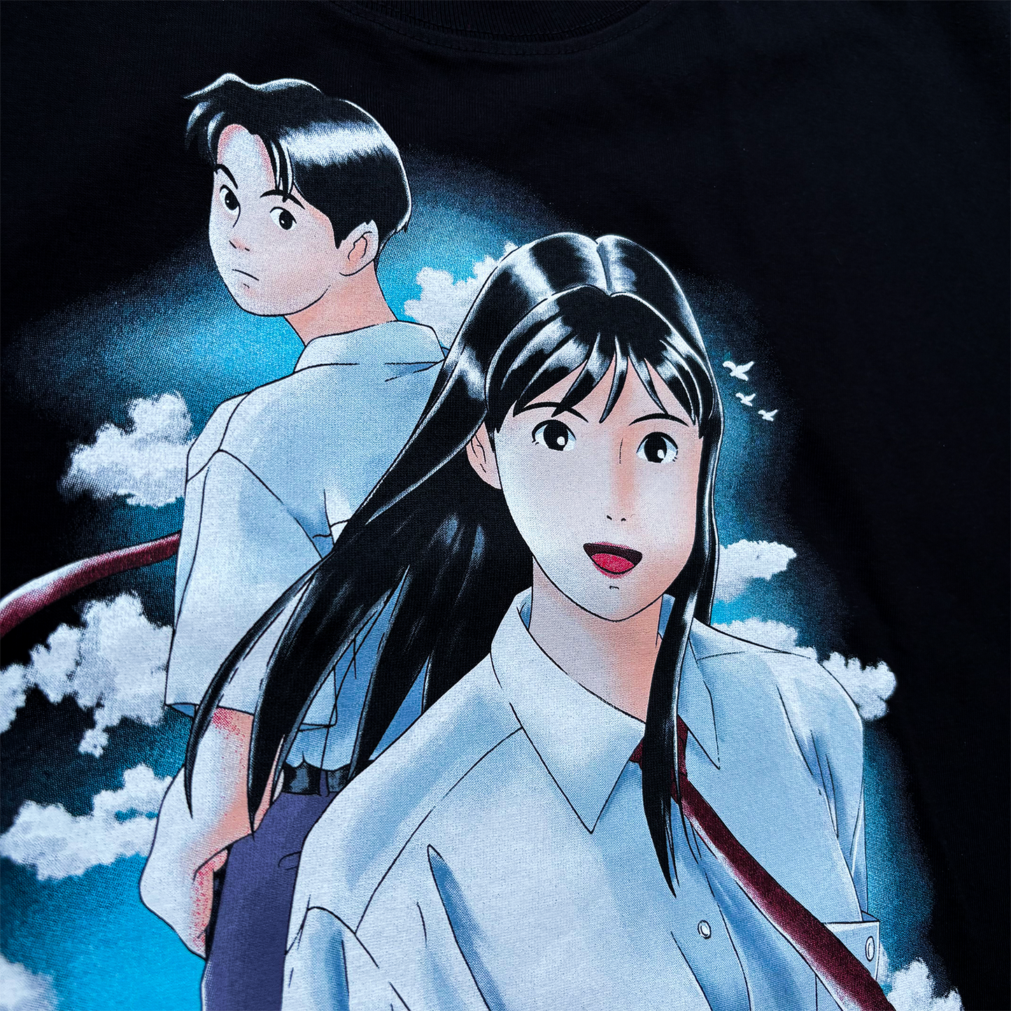 OCEAN WAVES TEE (BLACK)