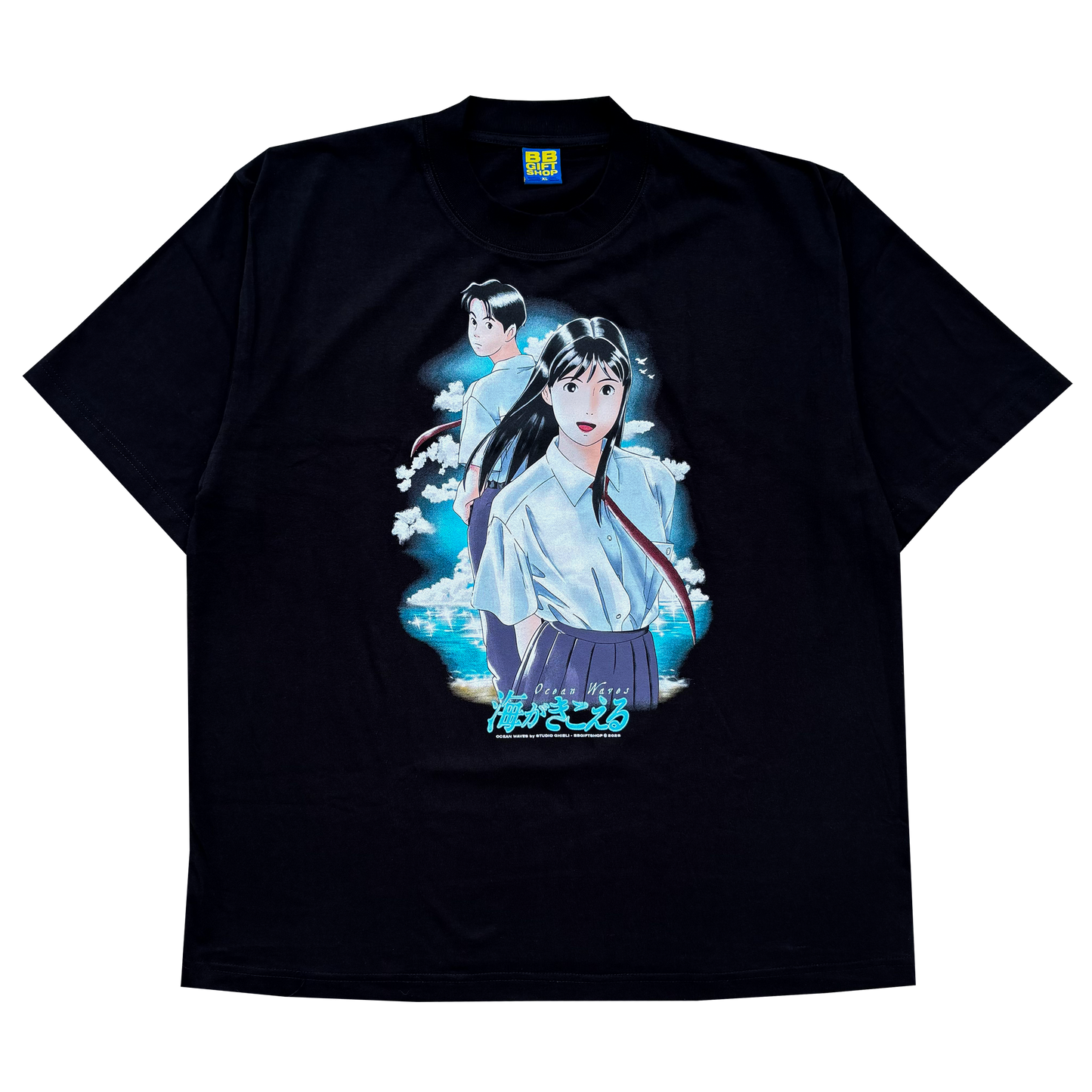 OCEAN WAVES TEE (BLACK)